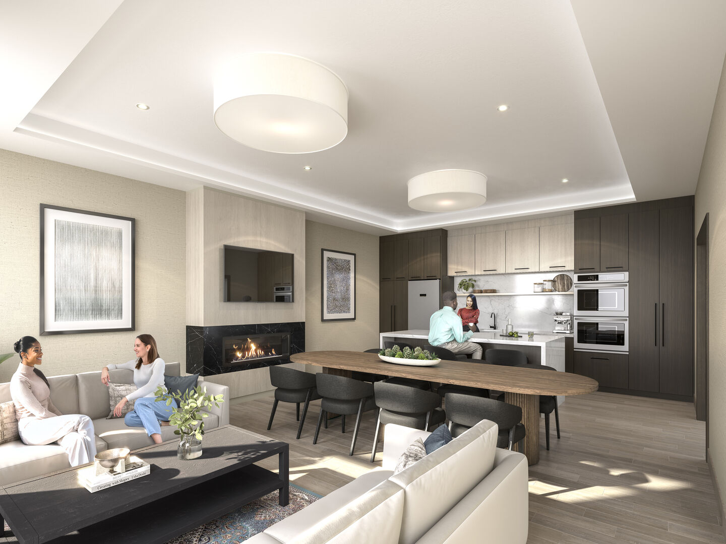 Resident Social Lounge with comfortable seating for gatherings and events